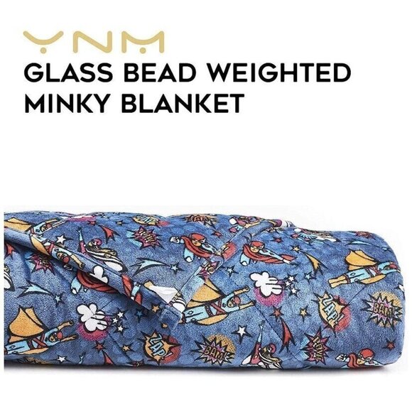 YnM Comic Weighted Blanket Heavy 100% Oeko-Tex Certified Minky Material 60”x80” - Picture 1 of 7